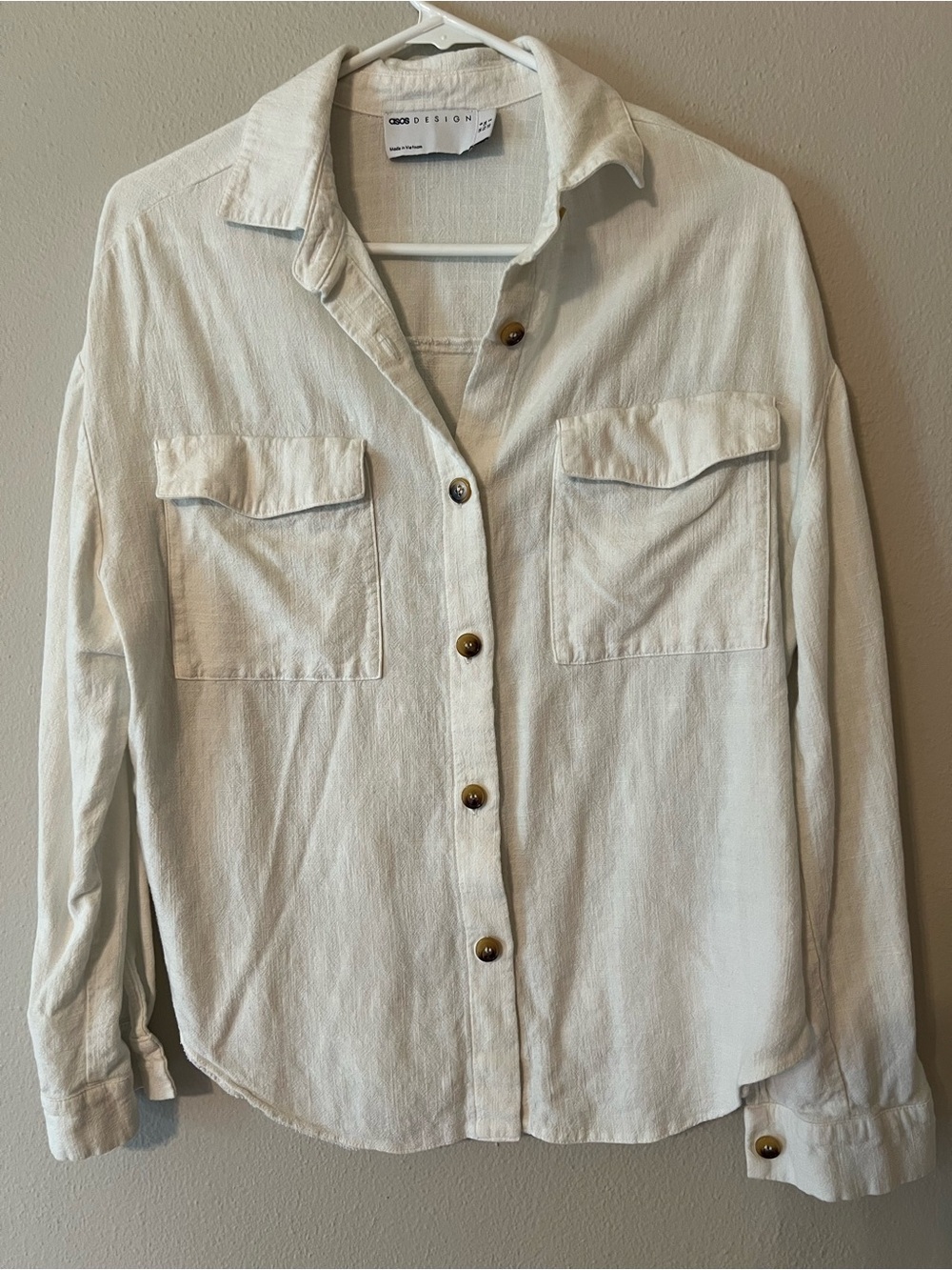 ASOS cream button down Shirt